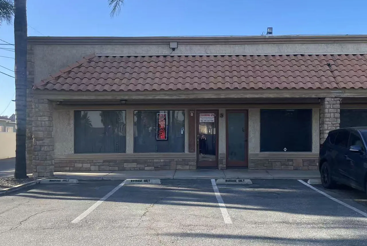 Storefront of Charming Spa on Sunnymead Blvd, near Orangecrest, CA